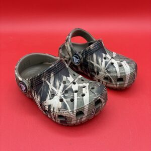 Crocs Littles Classic Realtree Camo Slip-On Clog Size 5